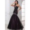 Trumpet/Mermaid Sweetheart Beaded Long Black Prom Evening Formal Party Dresses ED010036