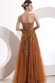 A-Line Strapless Long Tulle Prom Evening Formal Party Dresses ED010040