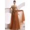 A-Line Strapless Long Tulle Prom Evening Formal Party Dresses ED010040