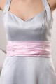 A-Line Halter Long Silver Prom Evening Formal Party Dresses/Bridesmaid Dresses ED010041