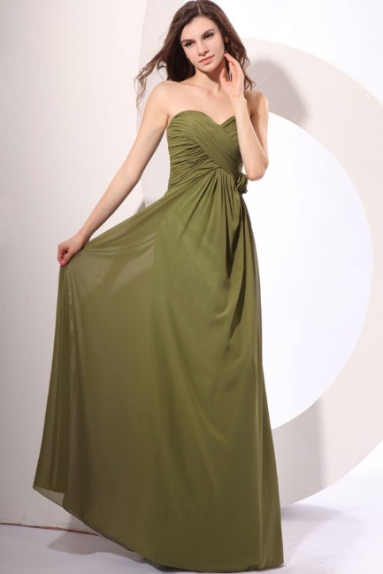 A-Line Sweetheart Long Chiffon Prom Evening Formal Party Dresses ED010042