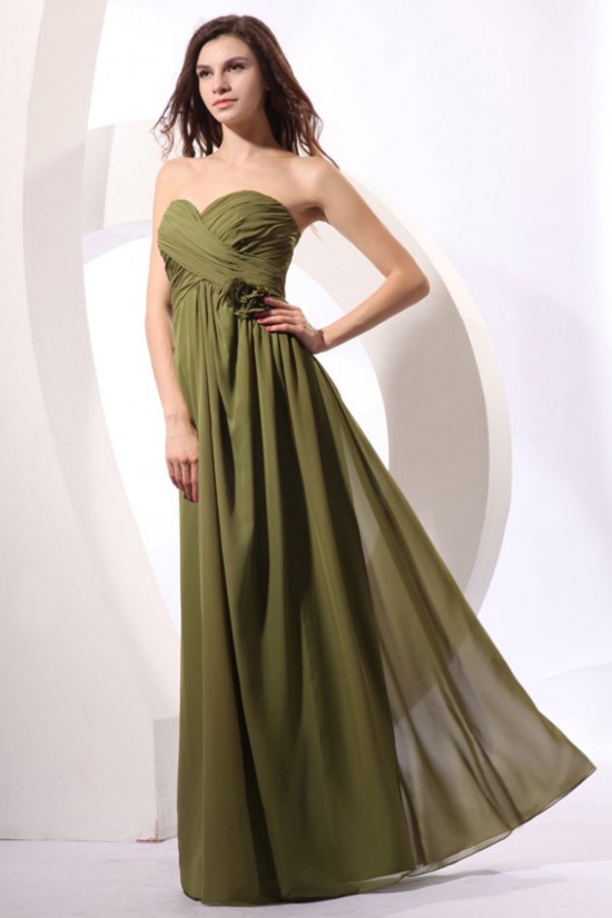 A-Line Sweetheart Long Chiffon Prom Evening Formal Party Dresses ED010042