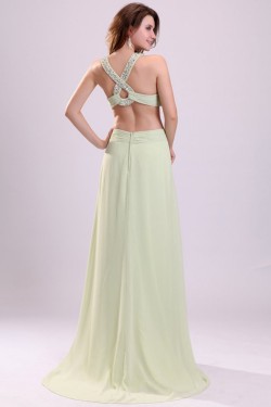 A-Line Beaded Long Chiffon Prom Evening Formal Party Dresses ED010044