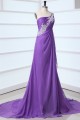 A-Line One-Shoulder Long Chiffon Prom Evening Formal Party Dresses ED010049