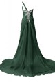 A-Line One-Shoulder Long Chiffon Prom Evening Formal Party Dresses ED010049