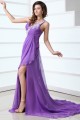 A-Line One-Shoulder Long Chiffon Prom Evening Formal Party Dresses ED010049