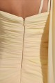 Long Yellow One-Shoulder Beaded Chiffon Prom Evening Formal Party Dresses ED010050