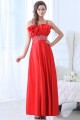 A-Line Spaghetti Strap Beaded Long Red Prom Evening Formal Party Dresses ED010051