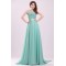 A-Line Beaded Straps Long Chiffon Prom Evening Formal Party Dresses ED010055