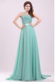 A-Line Beaded Straps Long Chiffon Prom Evening Formal Party Dresses ED010055