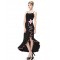 Long Black Spaghetti Strap Prom Evening Formal Party Dresses ED010056