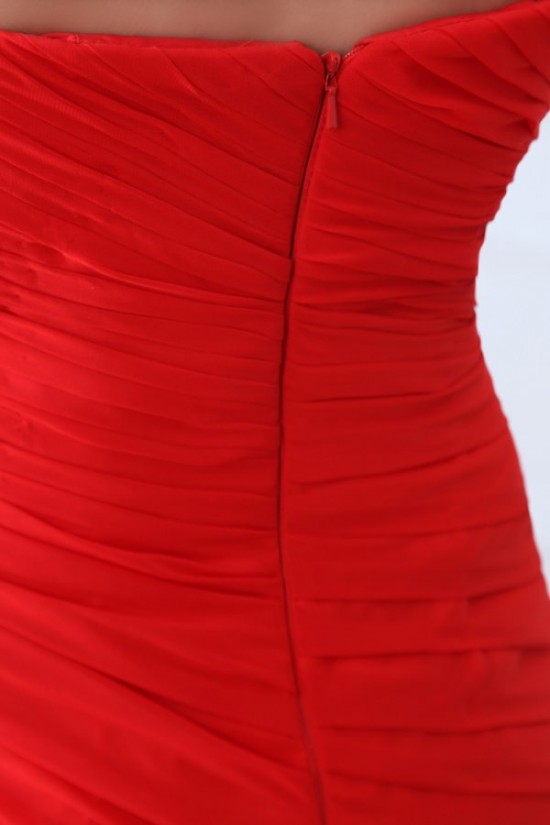 Sheath One-Shoulder Beaded Long Red Chiffon Prom Evening Formal Party Dresses ED010058 Sheath One-Shoulder Beaded Long Red Chiffon Prom Evening Formal Party Dresses ED010058