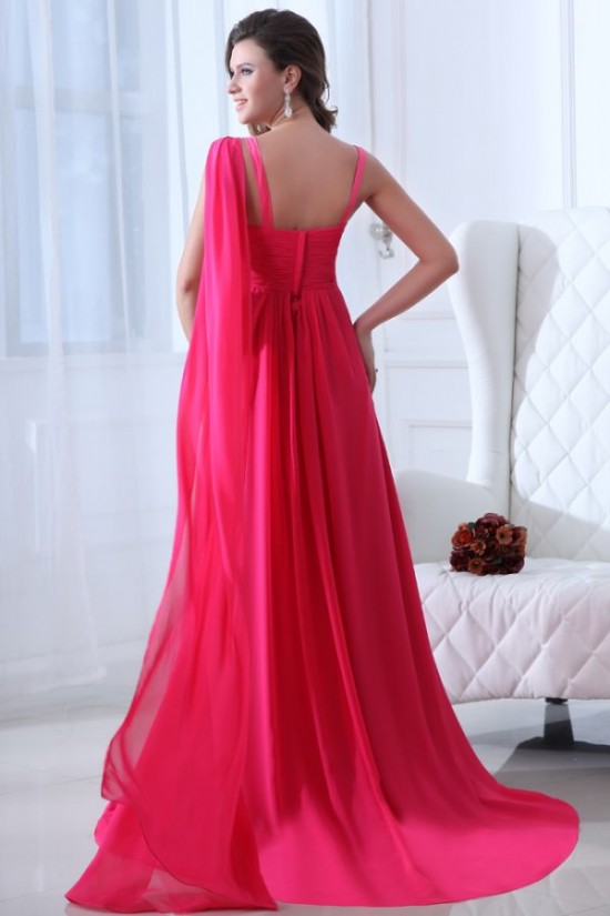 A-Line Long Pink Chiffon Prom Evening Formal Party Dresses ED010060 A-Line Long Pink Chiffon Prom Evening Formal Party Dresses ED010060