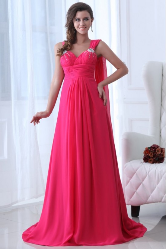 A-Line Long Pink Chiffon Prom Evening Formal Party Dresses ED010060 A-Line Long Pink Chiffon Prom Evening Formal Party Dresses ED010060