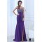 Trumpet/Mermaid Sweetheart Beaded Long Purple Chiffon Prom Evening Formal Party Dresses ED010062