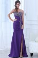 Trumpet/Mermaid Sweetheart Beaded Long Purple Chiffon Prom Evening Formal Party Dresses ED010062