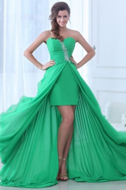 High Low Sweetheart Chiffon Prom Evening Formal Party Dresses ED010063