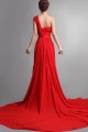 Long Red One-Shoulder Chiffon Prom Evening Formal Party Dresses ED010064