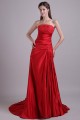 Sheath/Column Strapless Long Red Prom Evening Formal Party Dresses ED010067