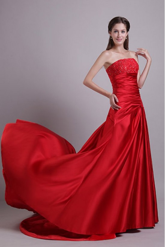 Sheath/Column Strapless Long Red Prom Evening Formal Party Dresses ED010067 Sheath/Column Strapless Long Red Prom Evening Formal Party Dresses ED010067