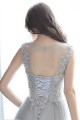 Formal Evening Black Tie Gala Dress Sheath Column Bateau Floor-length Tulle with Appliques Beading Dresses ED010068