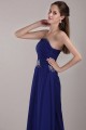 Sheath/Column Strapless Long Blue Chiffon Prom Evening Formal Party Dresses ED010070