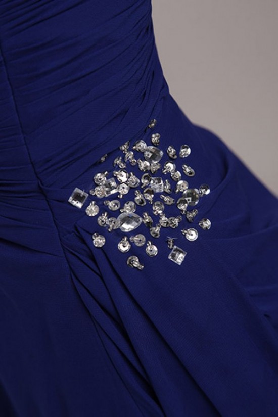 Sheath/Column Strapless Long Blue Chiffon Prom Evening Formal Party Dresses ED010070 Sheath/Column Strapless Long Blue Chiffon Prom Evening Formal Party Dresses ED010070
