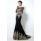 Formal Evening Dress Trumpet Mermaid Long Sleeves Brush Train Chiffon with Appliques ED010075
