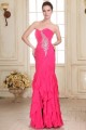 Trumpet/Mermaid Sweetheart Beaded Long Pink Chiffon Prom Evening Formal Party Dresses ED010077