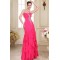 Trumpet/Mermaid Sweetheart Beaded Long Pink Chiffon Prom Evening Formal Party Dresses ED010077