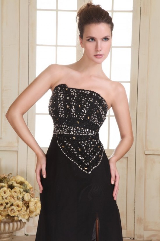 Long Black Chiffon Beaded Prom Evening Formal Party Dresses ED010078 Long Black Chiffon Beaded Prom Evening Formal Party Dresses ED010078