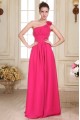 A-Line One-Shoulder Long Pink Chiffon Prom Evening Formal Party Dresses/Bridesmaid Dresses ED010079 A-Line One-Shoulder Long Pink Chiffon Prom Evening Formal Party Dresses/Bridesmaid Dresses ED010079