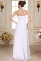 A-Line Long White Strapless Beaded Chiffon Prom Evening Formal Party Dresses ED010080