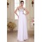A-Line Long White Strapless Beaded Chiffon Prom Evening Formal Party Dresses ED010080