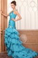 Trumpet/Mermaid One-Shoulder Long Blue Prom Evening Formal Party Dresses ED010083