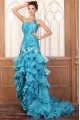 Trumpet/Mermaid One-Shoulder Long Blue Prom Evening Formal Party Dresses ED010083