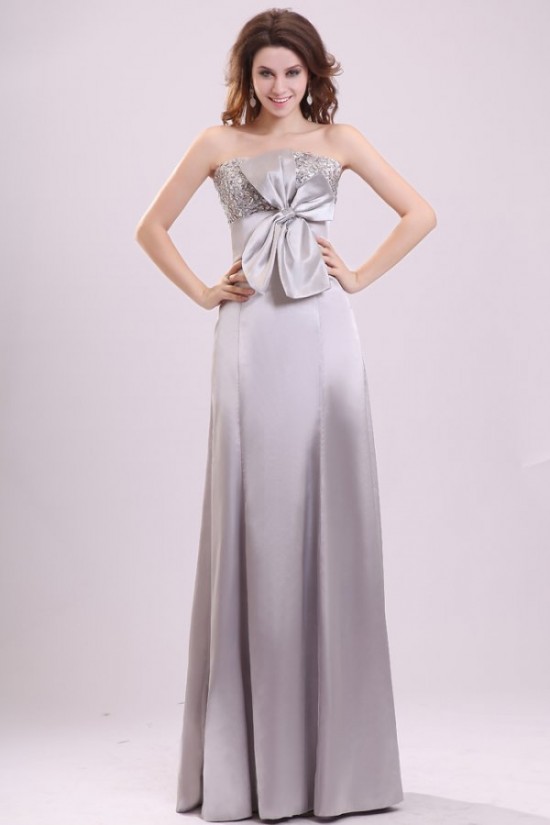 Long Silver Strapless Beaded Prom Evening Formal Party Dresses ED010089 Long Silver Strapless Beaded Prom Evening Formal Party Dresses ED010089