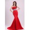 Trumpet/Mermaid Strapless Long Red Prom Evening Formal Party Dresses ED010100