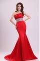 Trumpet/Mermaid Strapless Long Red Prom Evening Formal Party Dresses ED010100