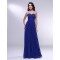 A-Line Sweetheart Beaded Long Blue Chiffon Prom Evening Formal Dresses ED011000