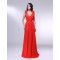 A-Line V-Neck Long Chiffon Prom Evening Formal Dresses ED011001