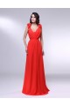 A-Line V-Neck Long Chiffon Prom Evening Formal Dresses ED011001