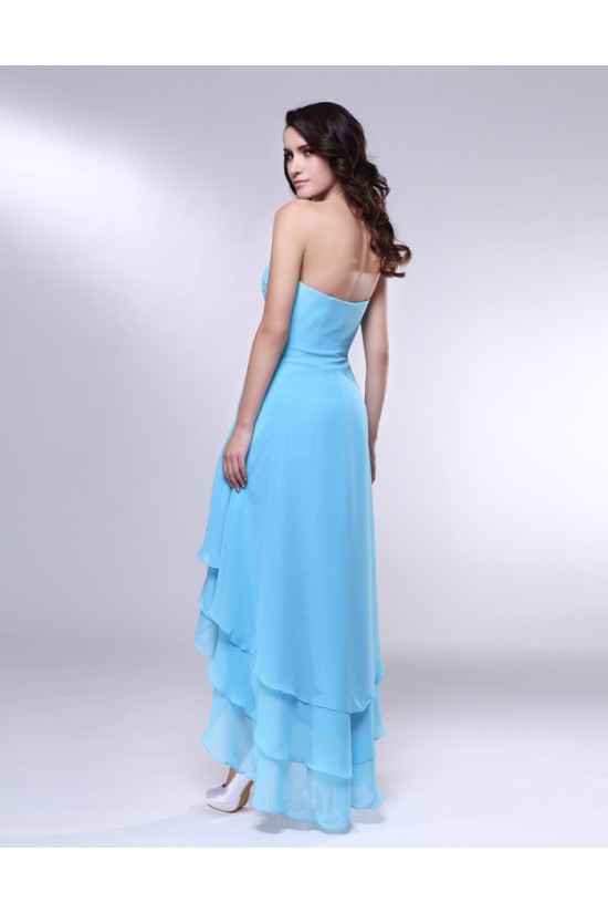 High Low Blue Chiffon Prom Evening Formal Dresses ED011003 High Low Blue Chiffon Prom Evening Formal Dresses ED011003