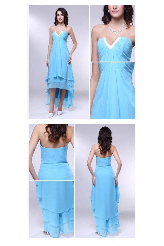 High Low Blue Chiffon Prom Evening Formal Dresses ED011003 High Low Blue Chiffon Prom Evening Formal Dresses ED011003