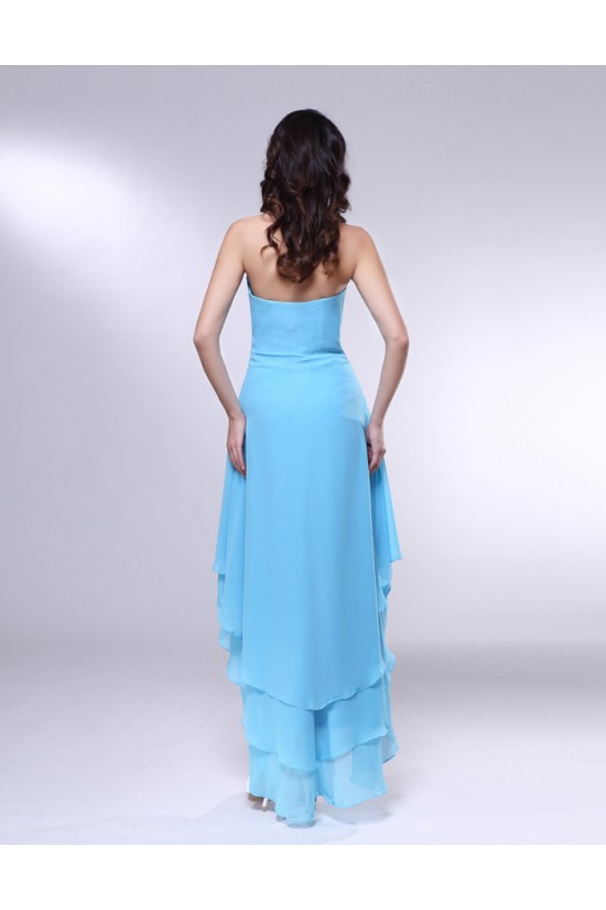High Low Blue Chiffon Prom Evening Formal Dresses ED011003 High Low Blue Chiffon Prom Evening Formal Dresses ED011003
