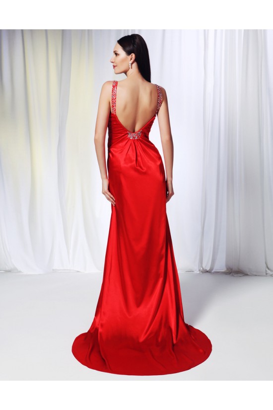 A-Line Beaded Long Red Prom Evening Formal Dresses ED011004 A-Line Beaded Long Red Prom Evening Formal Dresses ED011004