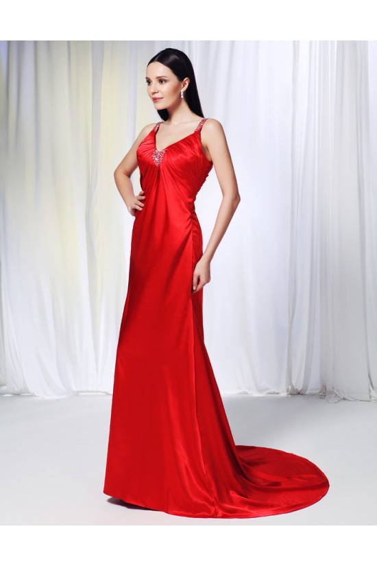 A-Line Beaded Long Red Prom Evening Formal Dresses ED011004 A-Line Beaded Long Red Prom Evening Formal Dresses ED011004