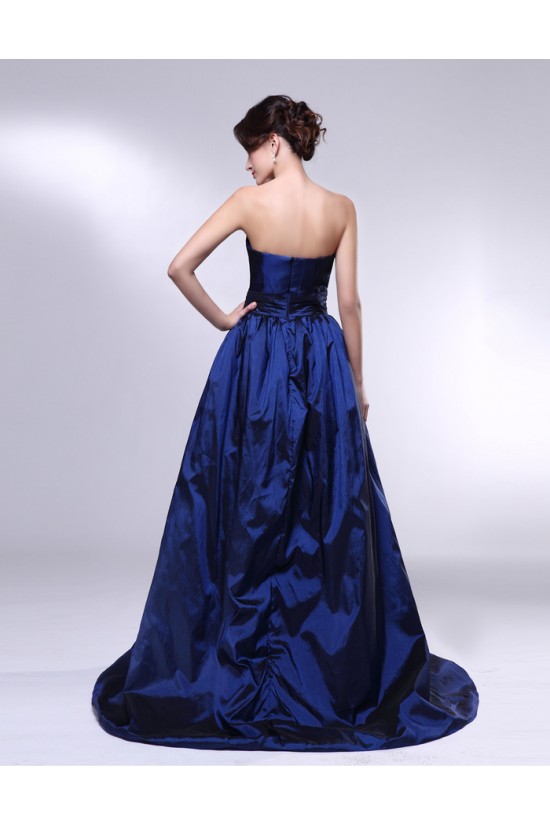 A-Line Strapless Beaded Blue Taffeta Prom Evening Formal Dresses ED011006 A-Line Strapless Beaded Blue Taffeta Prom Evening Formal Dresses ED011006