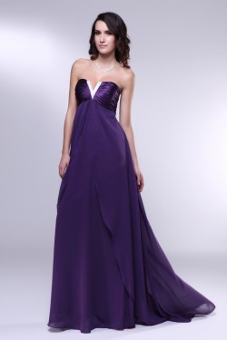 Empire Strapless Long Purple Prom Evening Formal Dresses Maternity Dresses ED011010