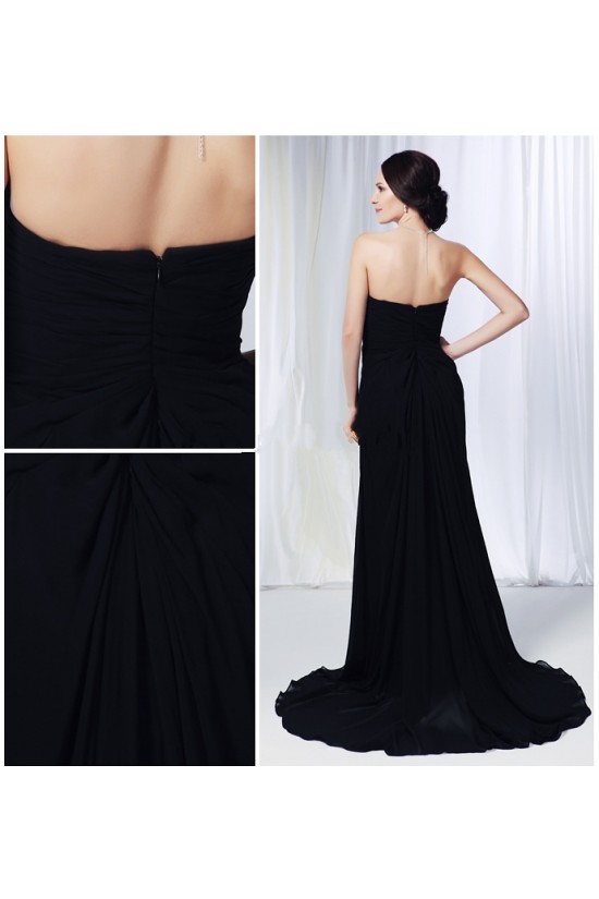 A-Line Sweetheart Beaded Long Black Chiffon Prom Evening Formal Dresses ED011014 A-Line Sweetheart Beaded Long Black Chiffon Prom Evening Formal Dresses ED011014
